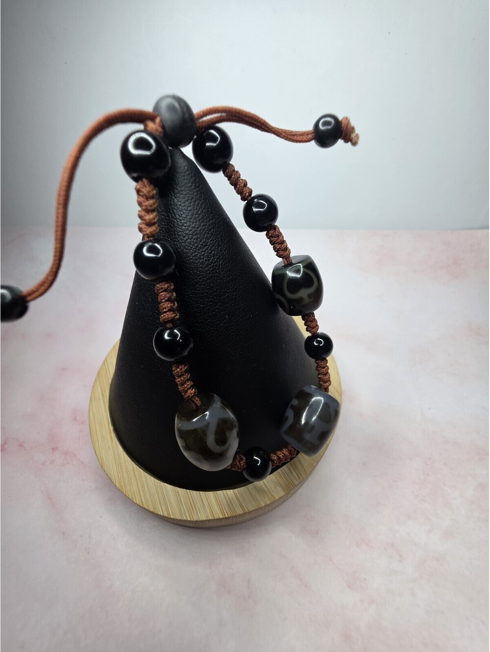Tibetan Dzi Bead Bracelet Hand Woven Agate Amulet
